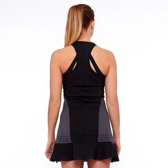 ADIDAS Stella McCartney Black Tennis Dress with BRA Size Large - Picture 2 of 10
